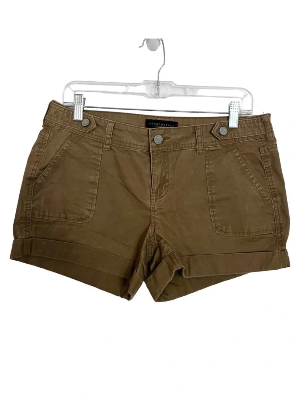 Aeropostale Tan Brown Midi Twill Short Size 8
